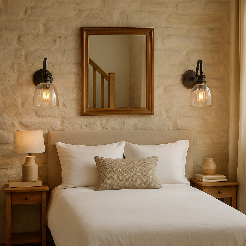 Tapered Blown Wall Light : Swan Arm