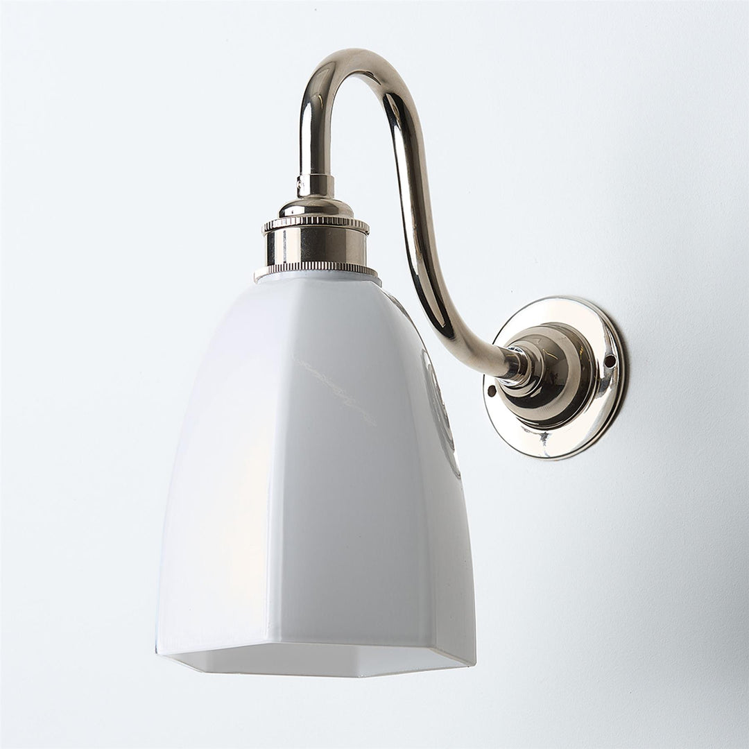 Gatsby Wall Light : Swan Arm : Bathroom Version