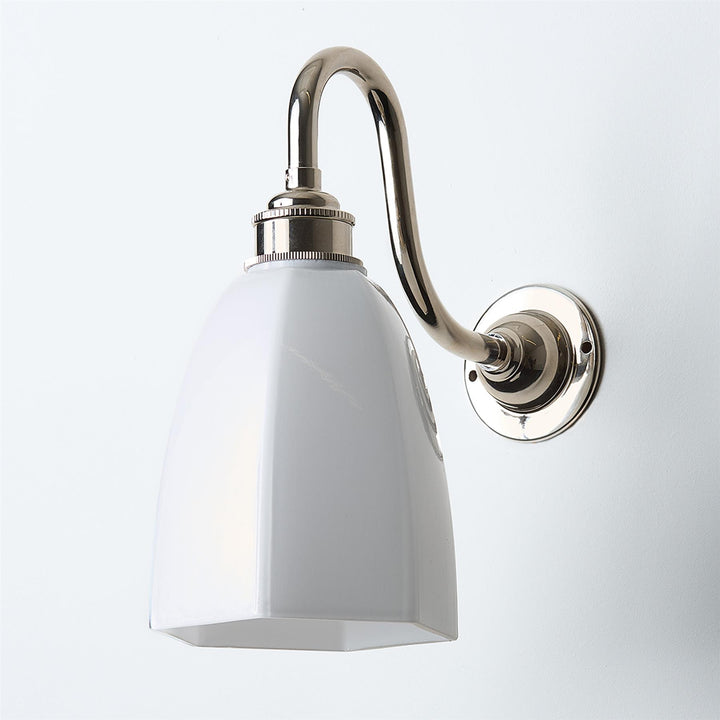Gatsby Wall Light : Swan Arm : Bathroom Version