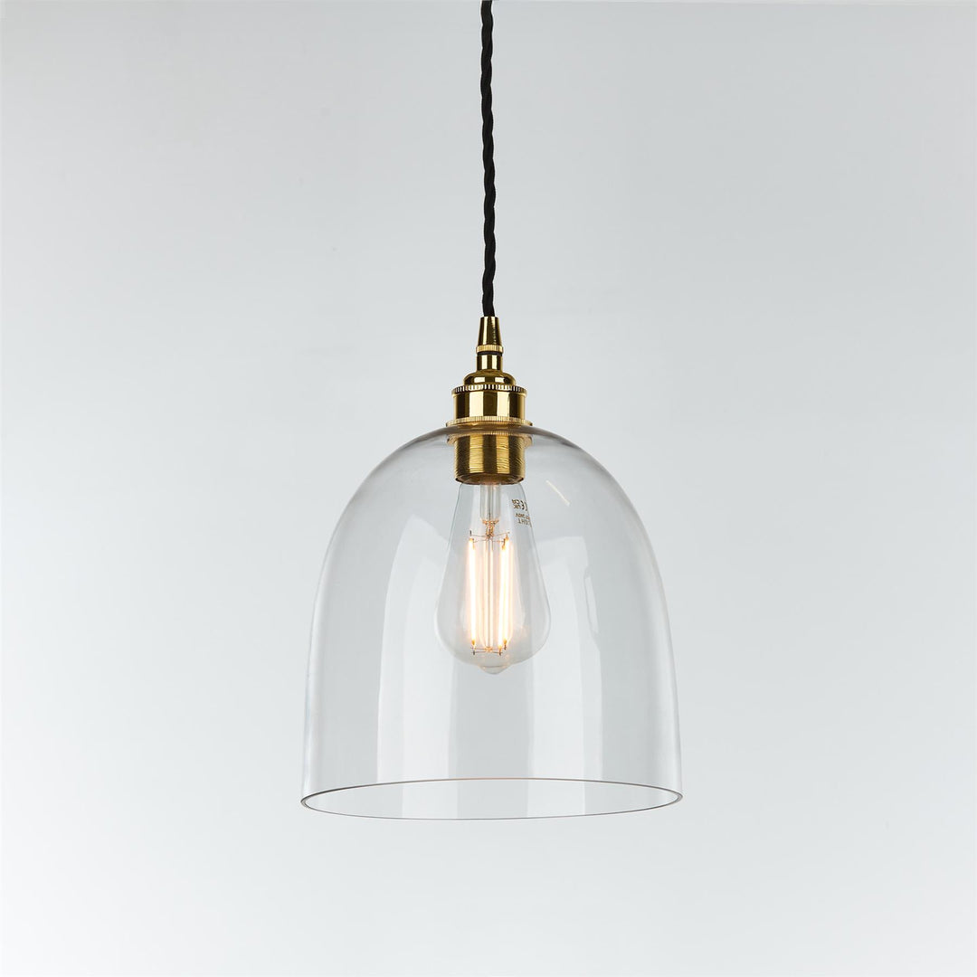 Bell Blown Glass Pendant Light