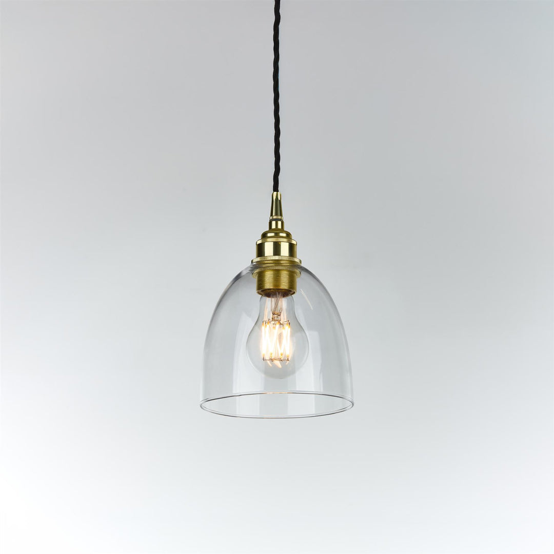Bell Blown Glass Pendant Light