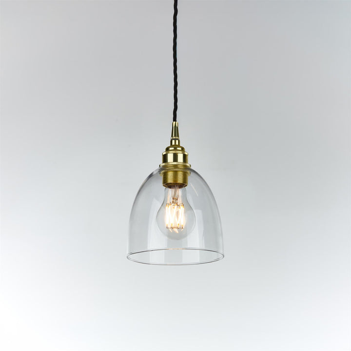 Bell Blown Glass Pendant Light