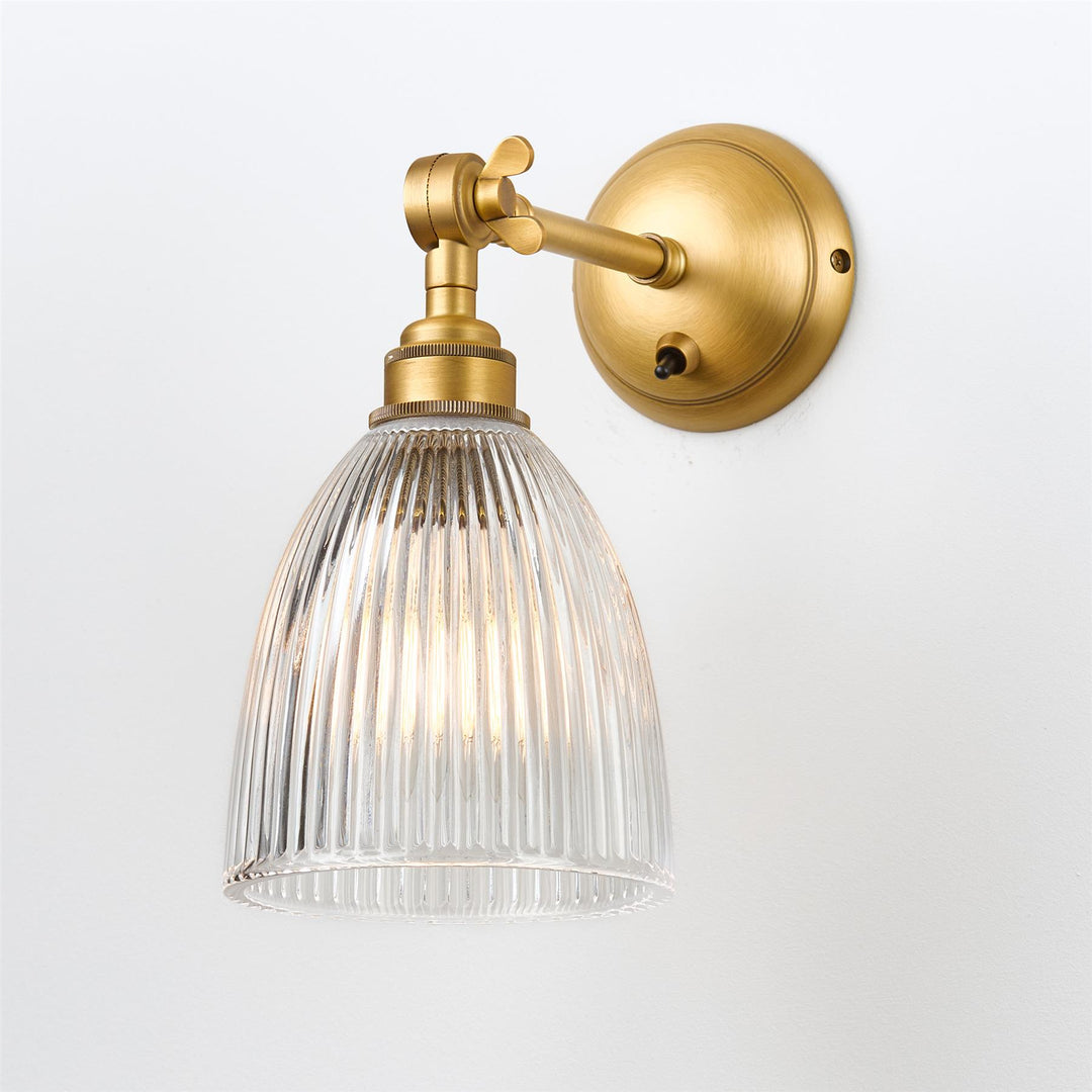 Elongated Prismatic Wall Light : Adjustable Arm