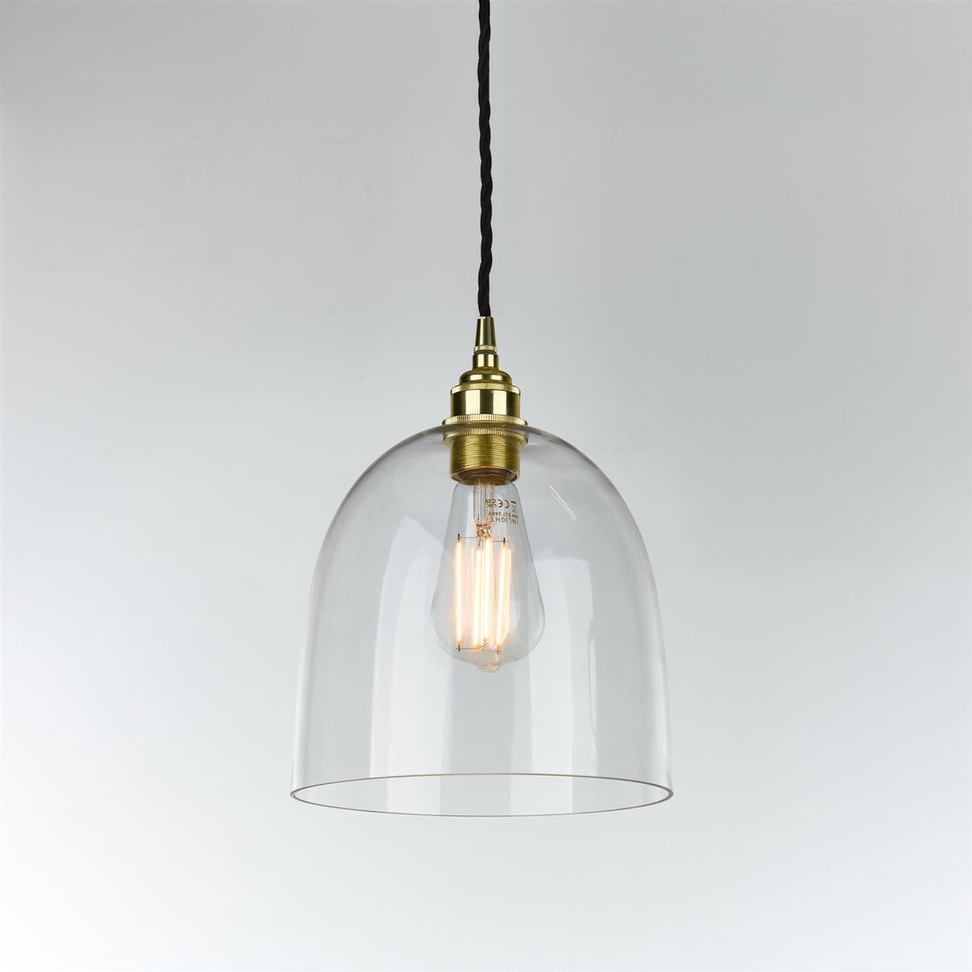 Bell Blown Glass Pendant Light