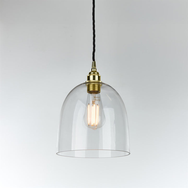 Bell Blown Glass Pendant Light