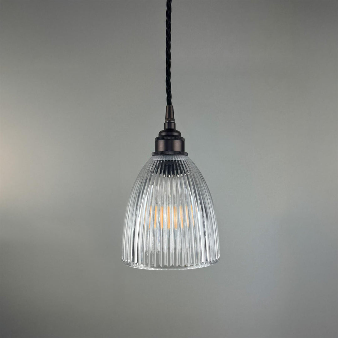 Elongated Prismatic Pendant Light