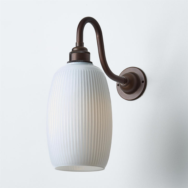 Gillespie Wall Light : Swan Arm : Bathroom Version