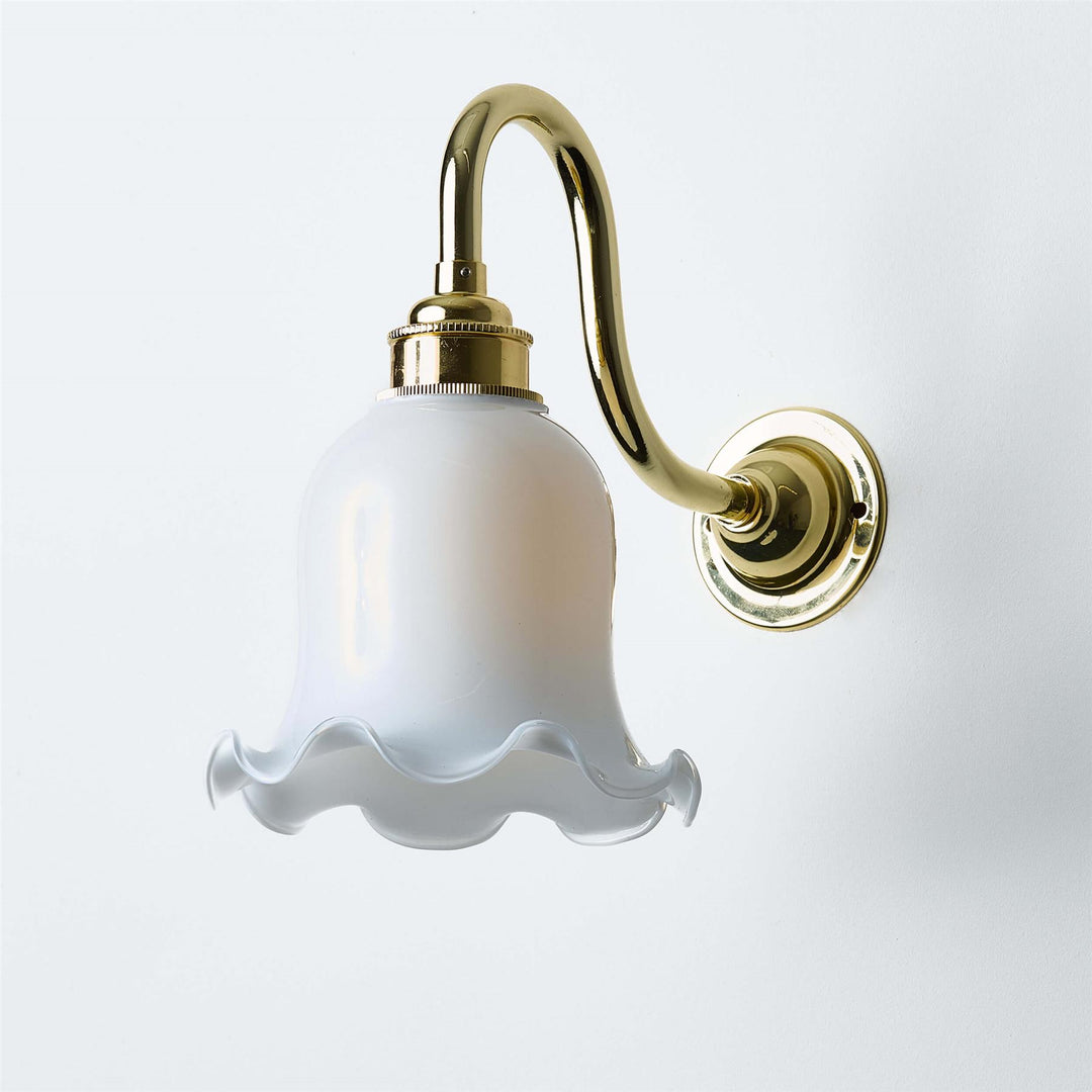 Tulip Wall Light : Swan Arm : Bathroom Version