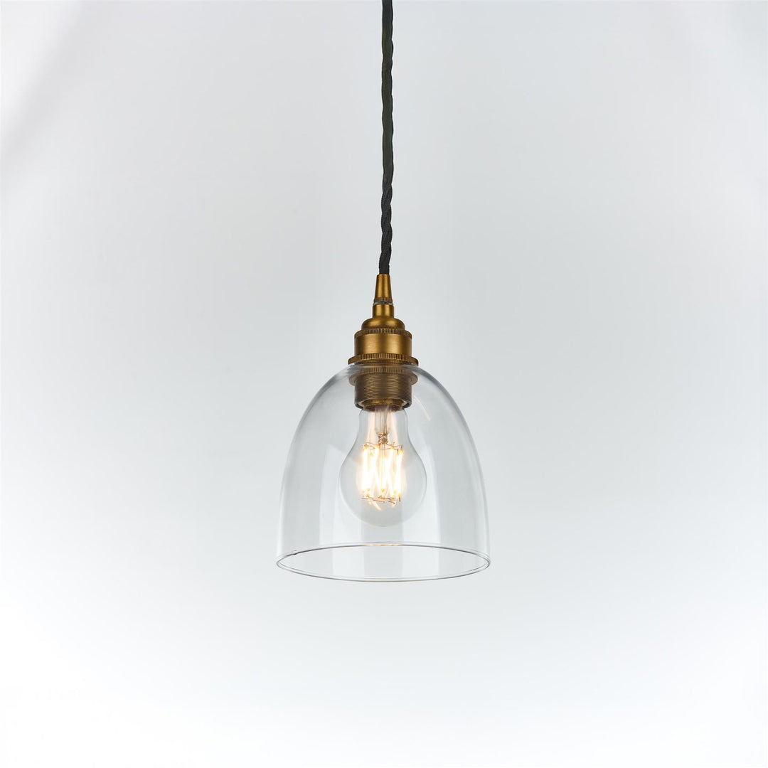 Bell Blown Glass Pendant Light