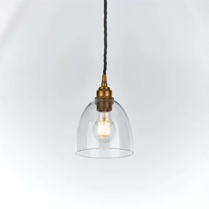 Bell Blown Glass Pendant Light