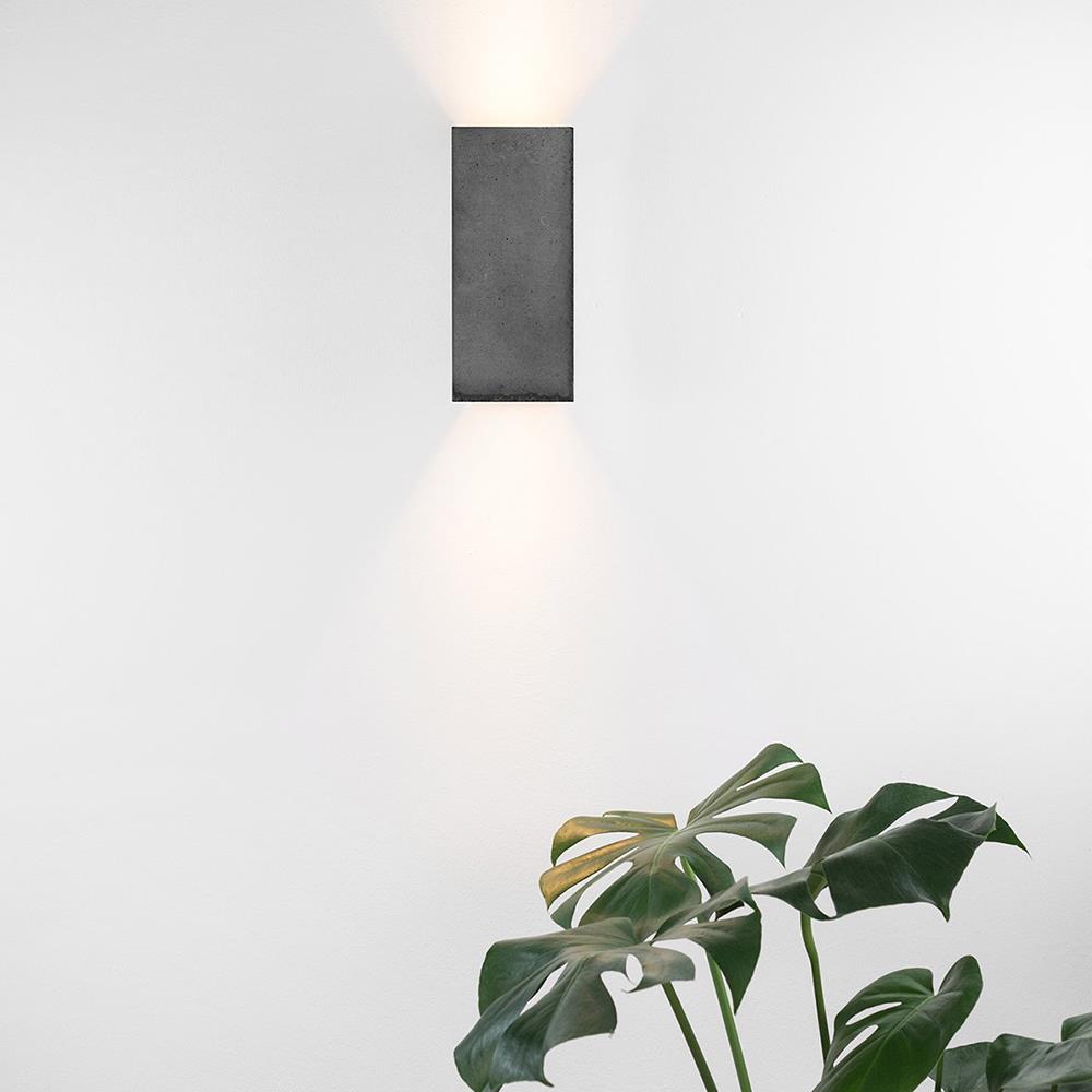 Concrete Rectangular Up/Down Wall Light | Old School Electric
