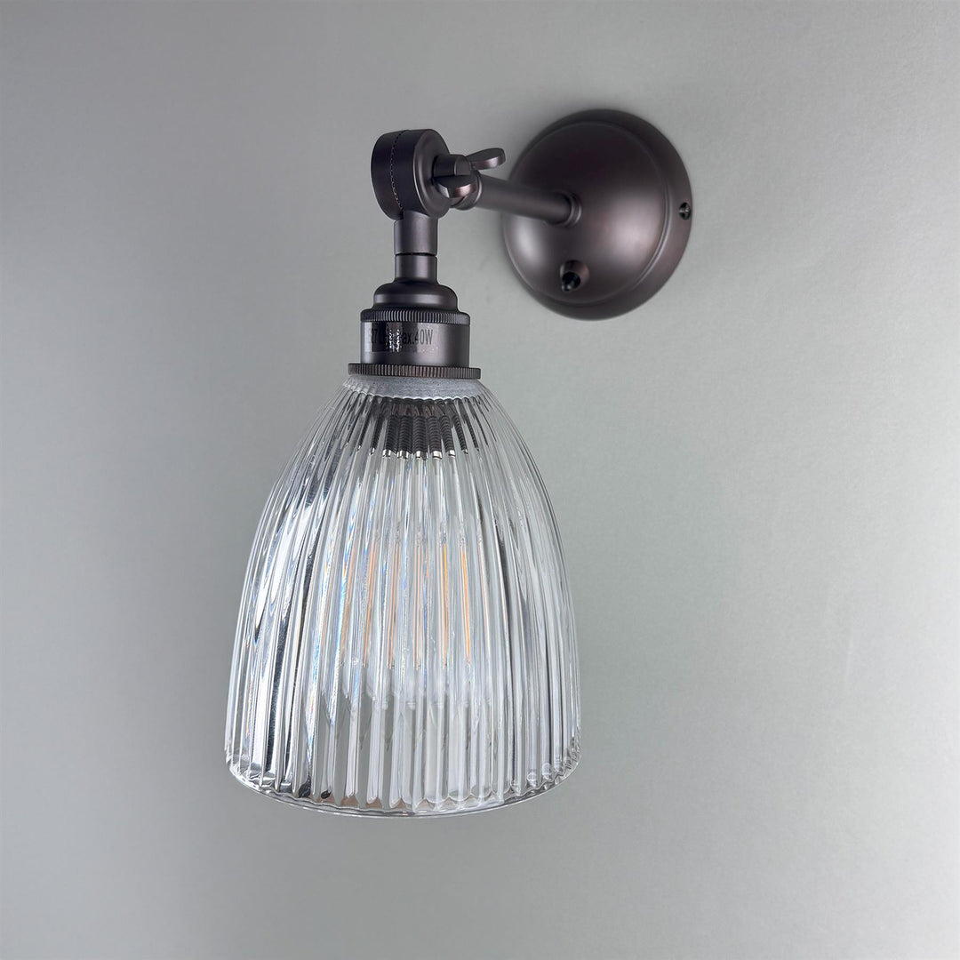 Elongated Prismatic Adjustable Arm Wall Light