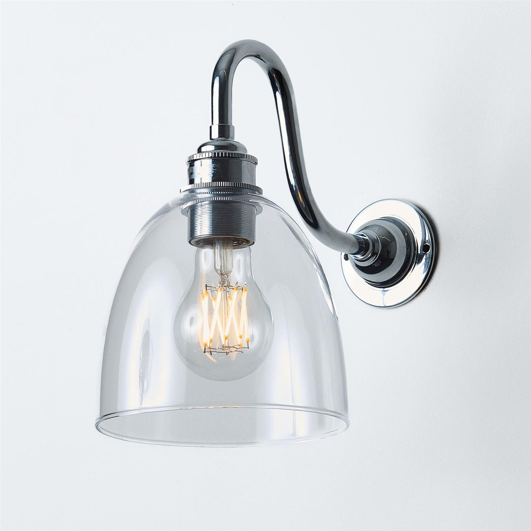 Bell Shade Swan Arm Wall Light