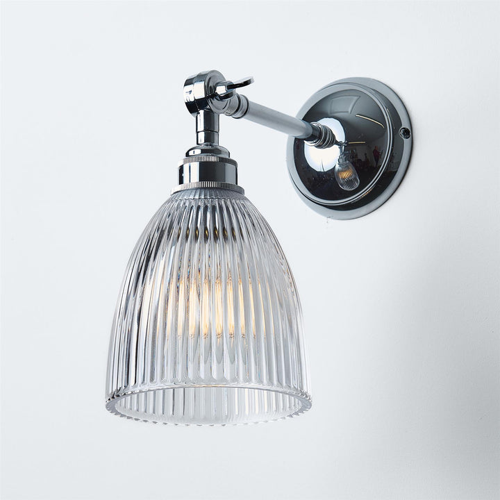 Elongated Prismatic Wall Light : Adjustable Arm