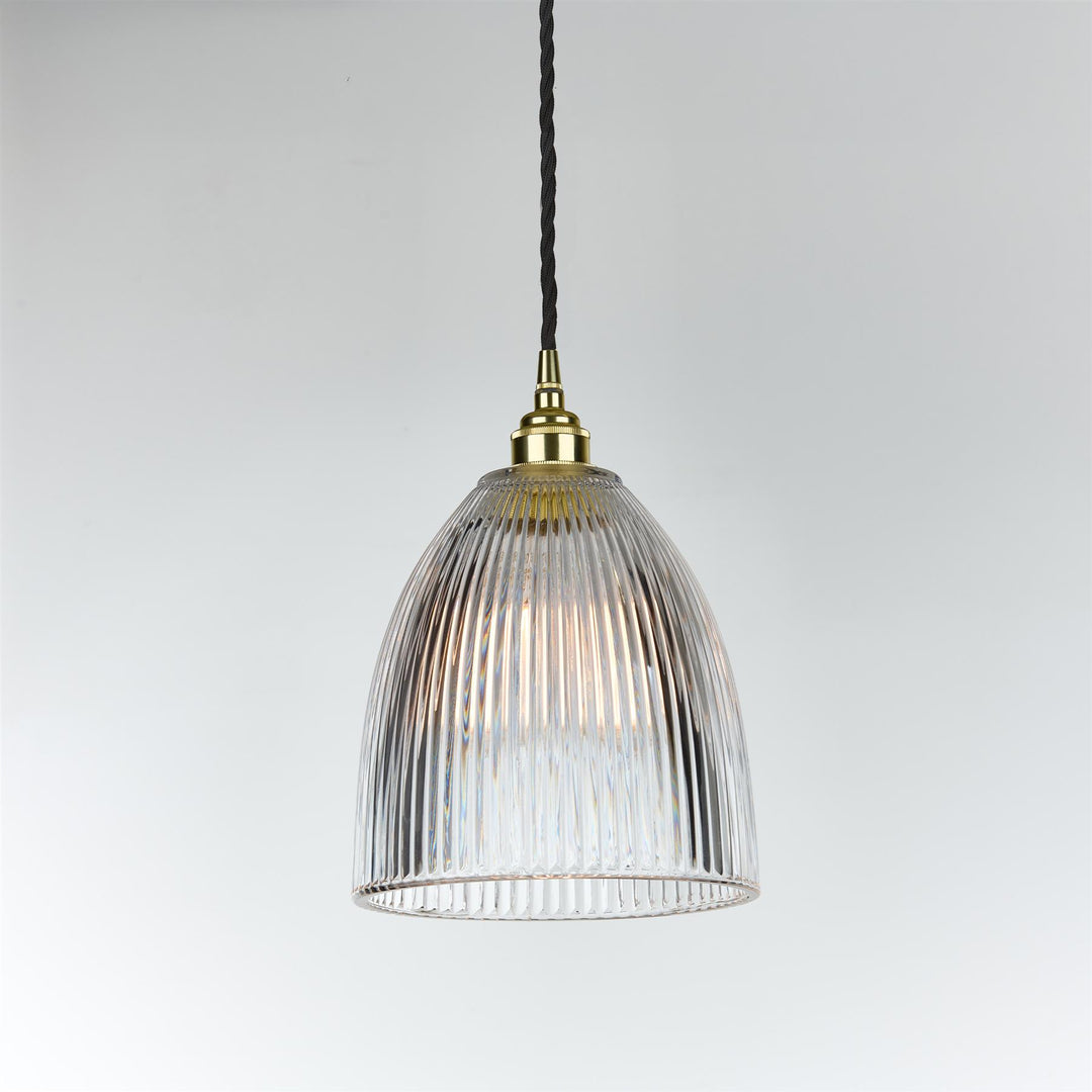 Elongated Prismatic Pendant Light