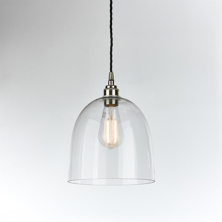 Bell Blown Glass Pendant Light