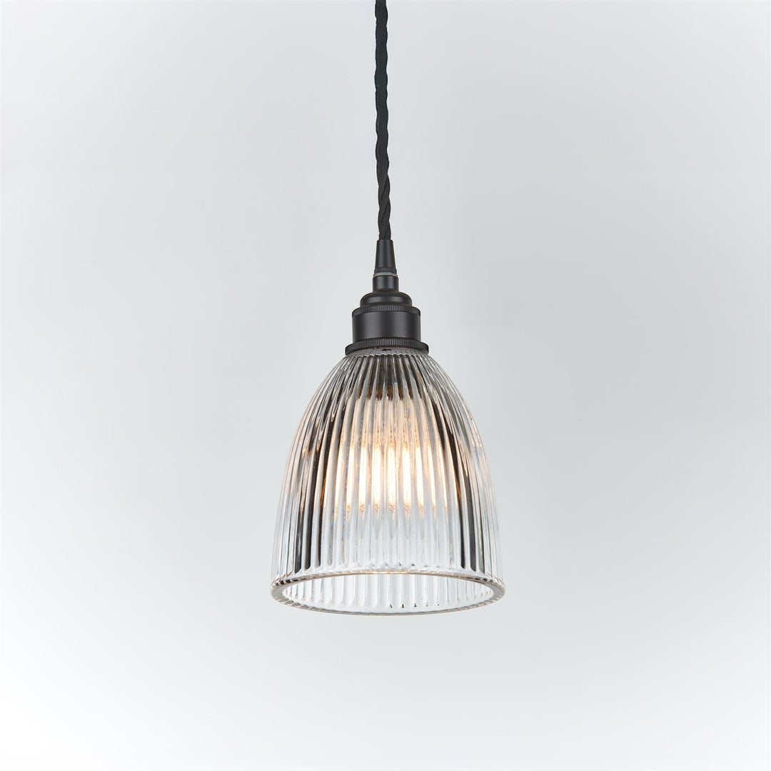 Elongated Prismatic Pendant Light