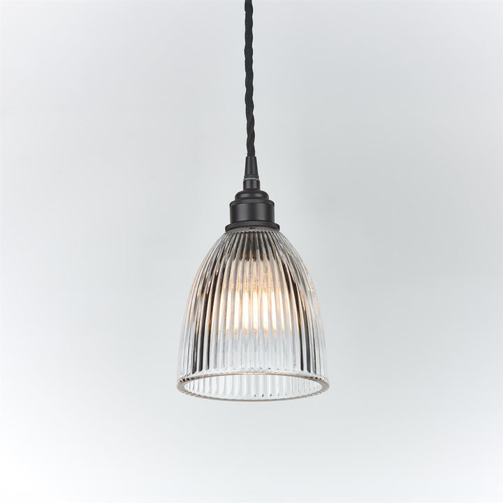 Elongated Prismatic Pendant Light