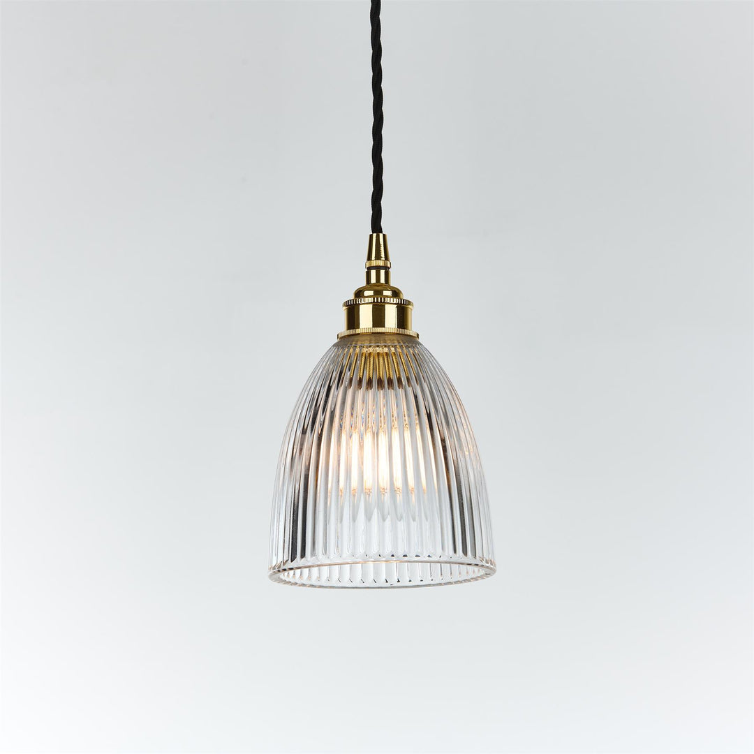 Elongated Prismatic Pendant Light