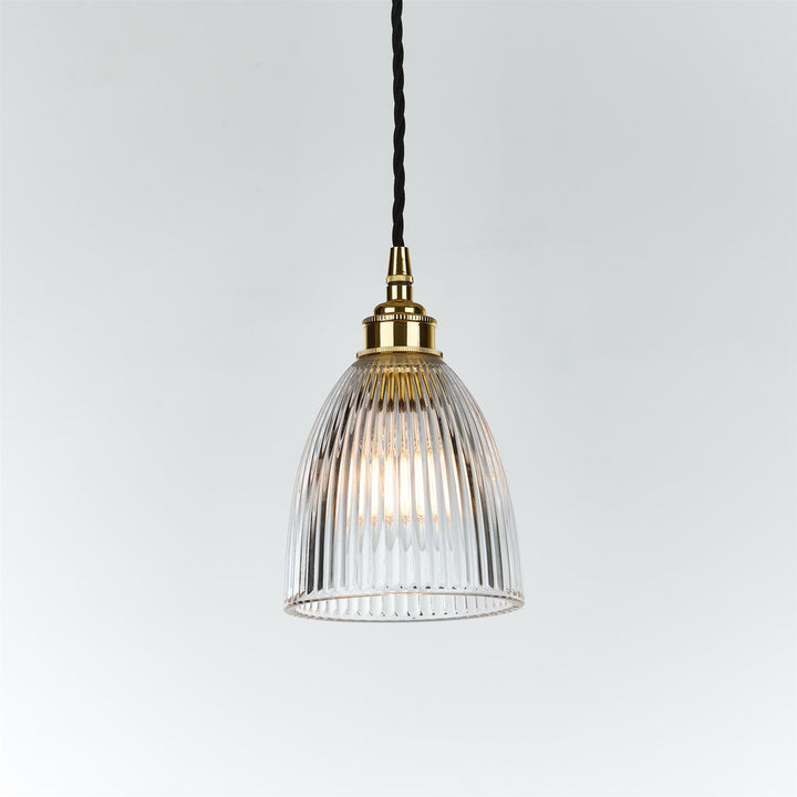Elongated Prismatic Pendant Light