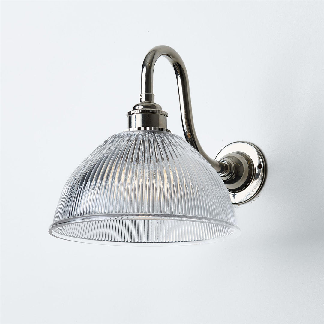 Prismatic Dome Wall Light : Swan Arm : Bathroom Version