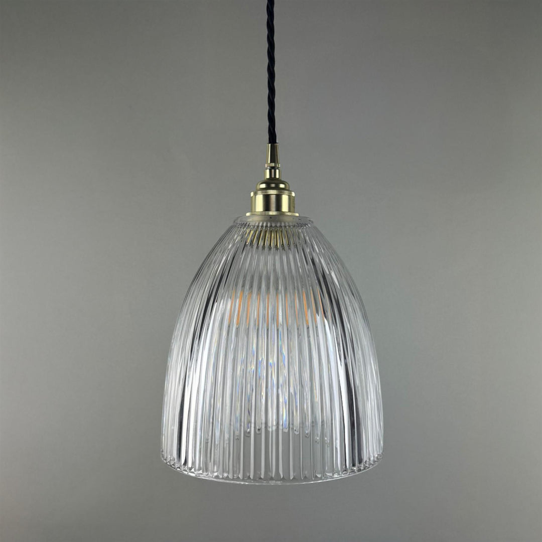 Elongated Prismatic Pendant Light