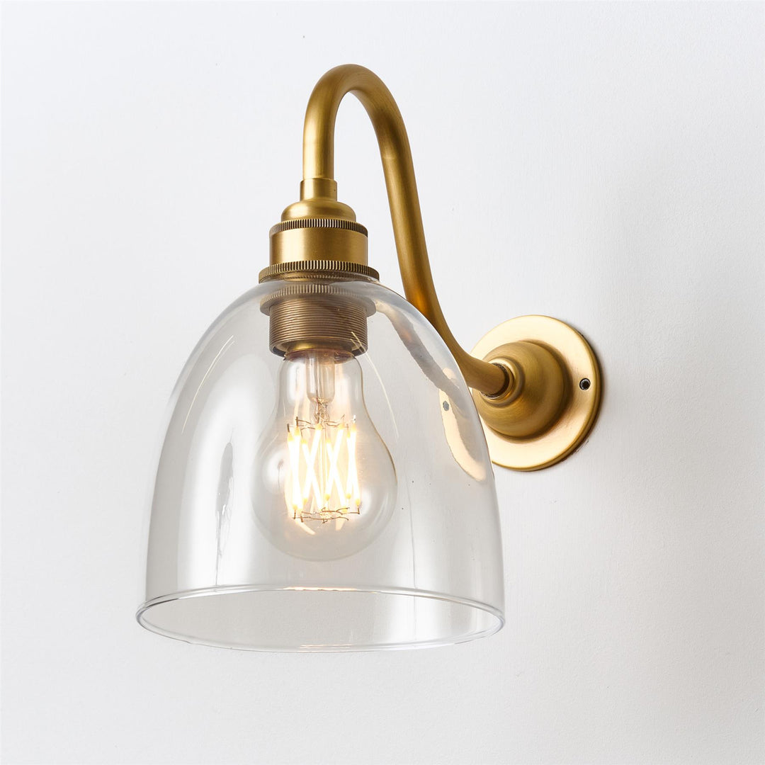 Bell Shade Swan Arm Wall Light