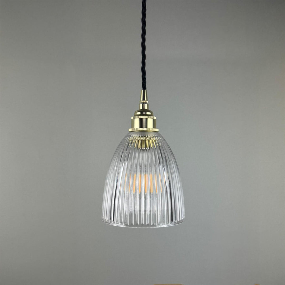 Elongated Prismatic Pendant Light