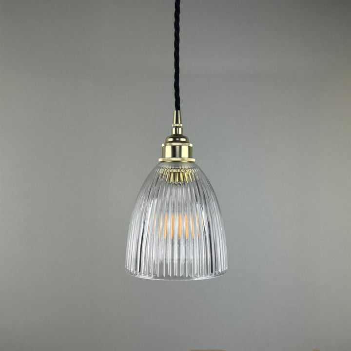 Elongated Prismatic Pendant Light