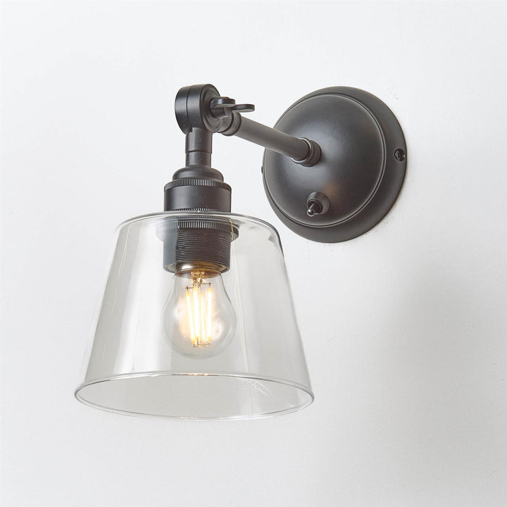 Tapered Blown Wall Light : Adjustable Arm