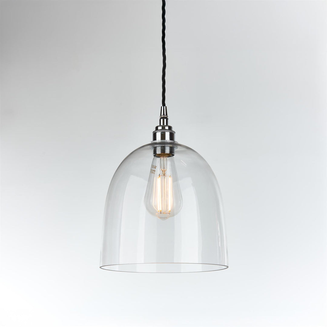 Bell Blown Glass Pendant Light