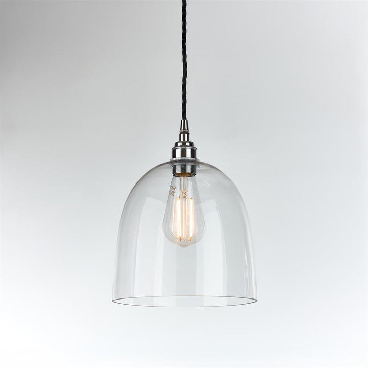 Bell Blown Glass Pendant Light