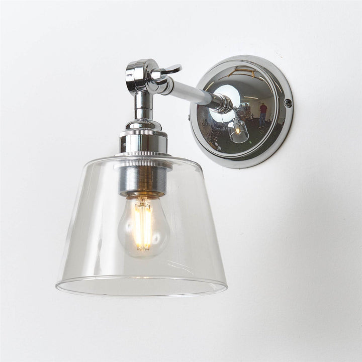 Tapered Blown Wall Light : Adjustable Arm