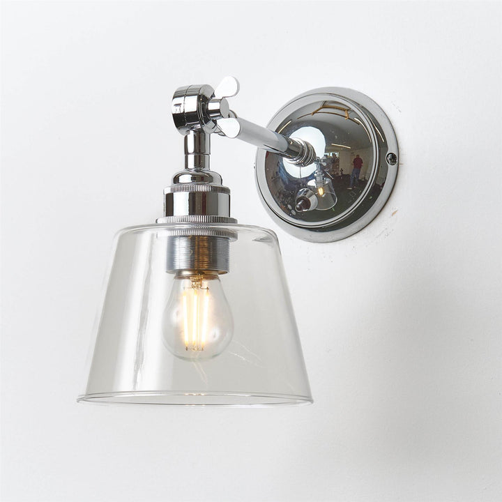 Tapered Blown Wall Light : Adjustable Arm