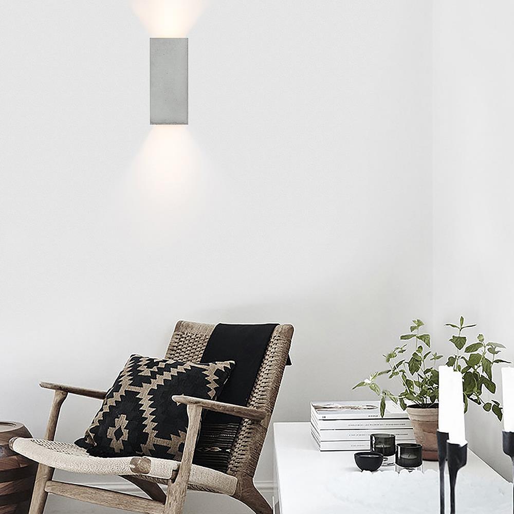 Concrete Rectangular Up/Down Wall Light | Old School Electric