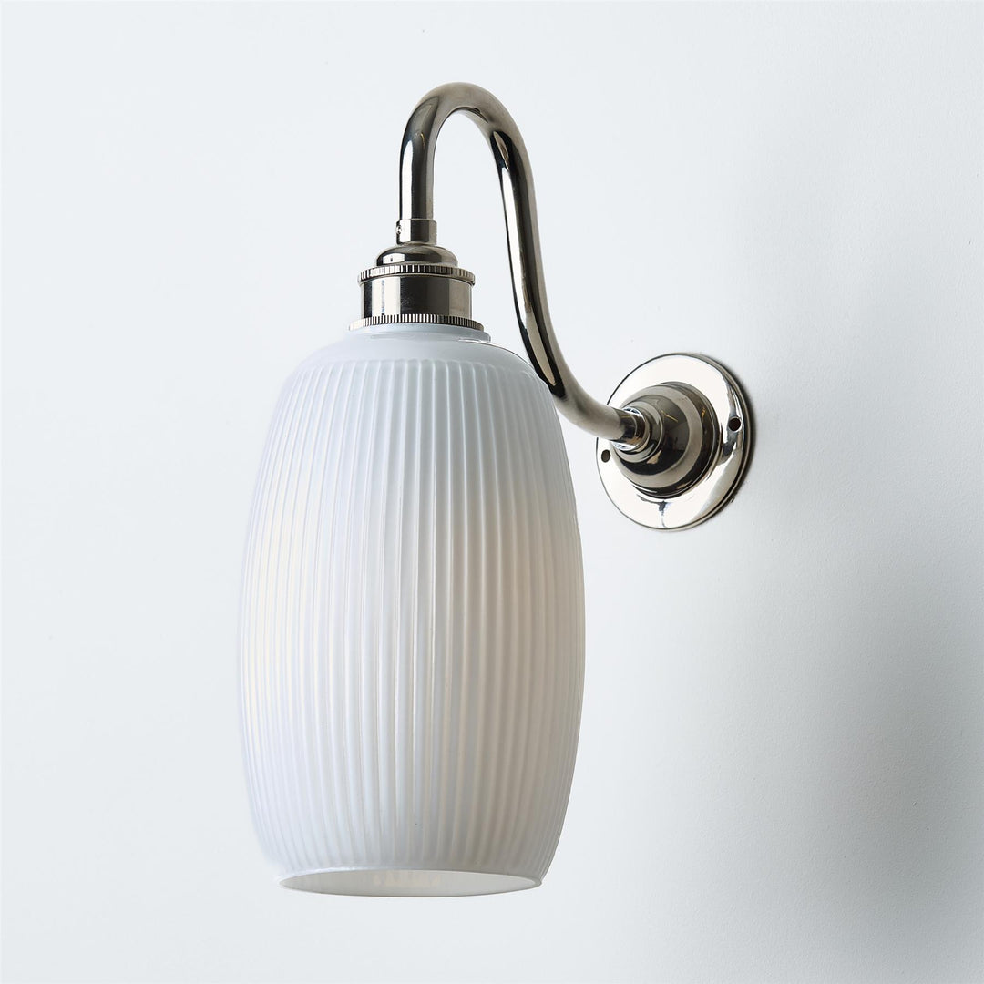 Gillespie Wall Light : Swan Arm : Bathroom Version