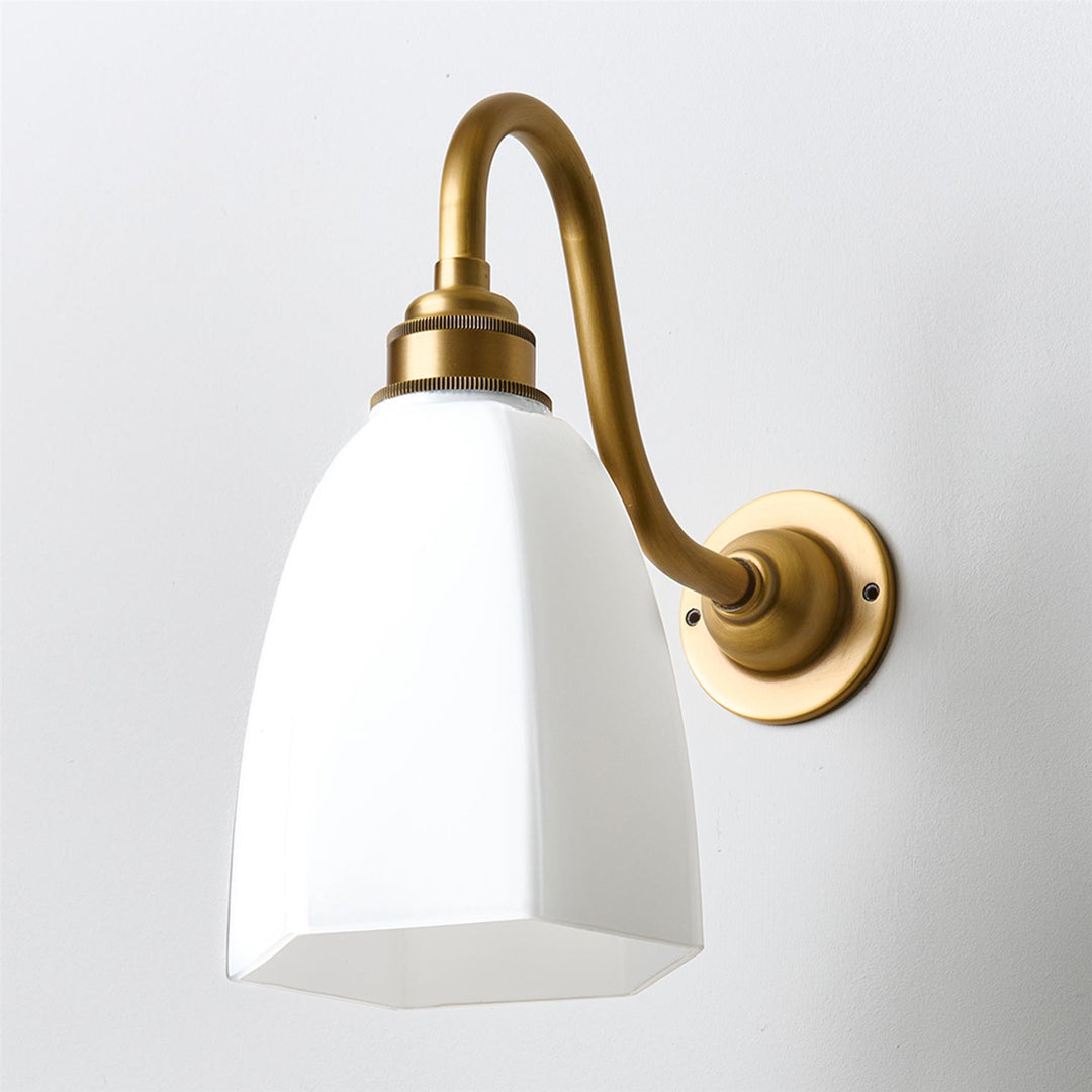 Gatsby Wall Light : Swan Arm : Bathroom Version