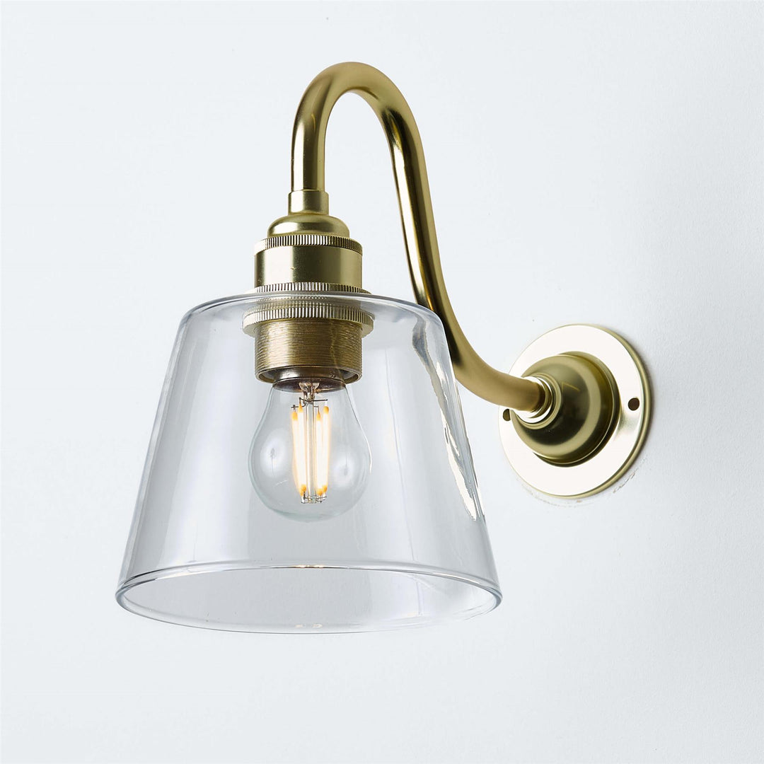 Tapered Blown Wall Light : Swan Arm