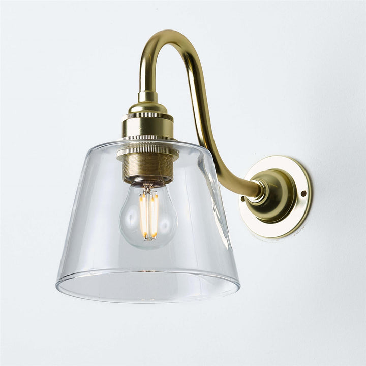Tapered Blown Wall Light : Swan Arm