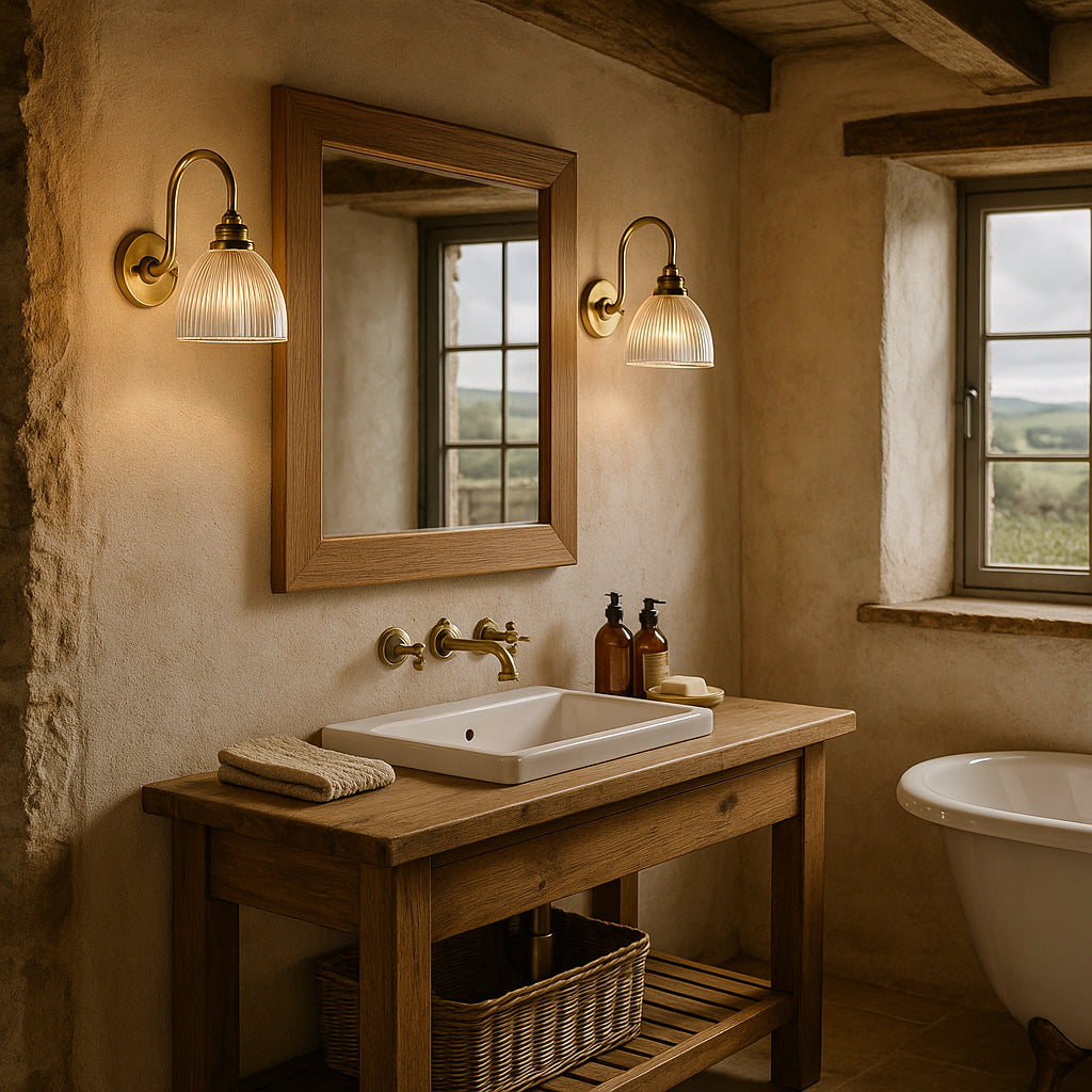 Prismatic Dome Wall Light : Swan Arm