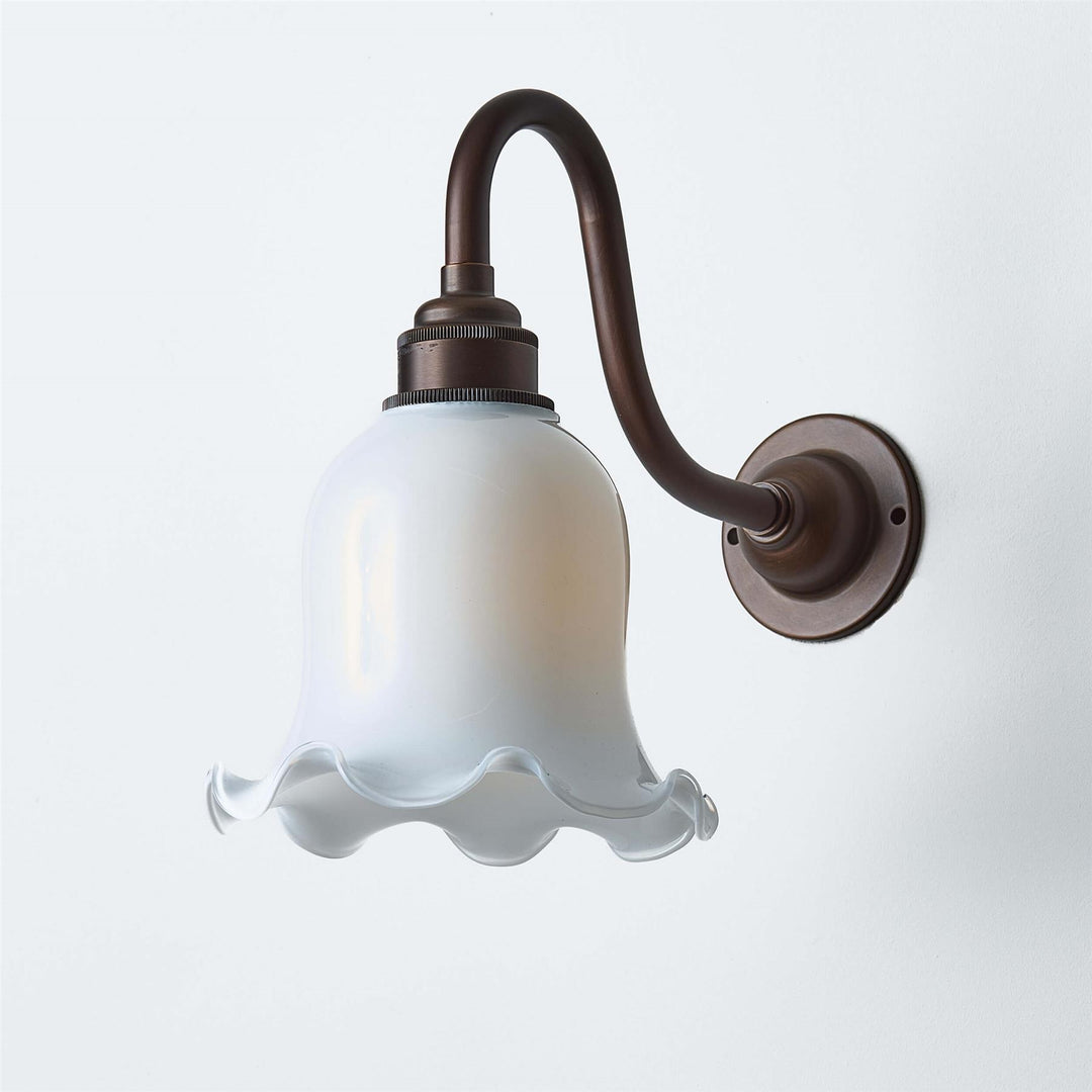 Tulip Wall Light : Swan Arm : Bathroom Version