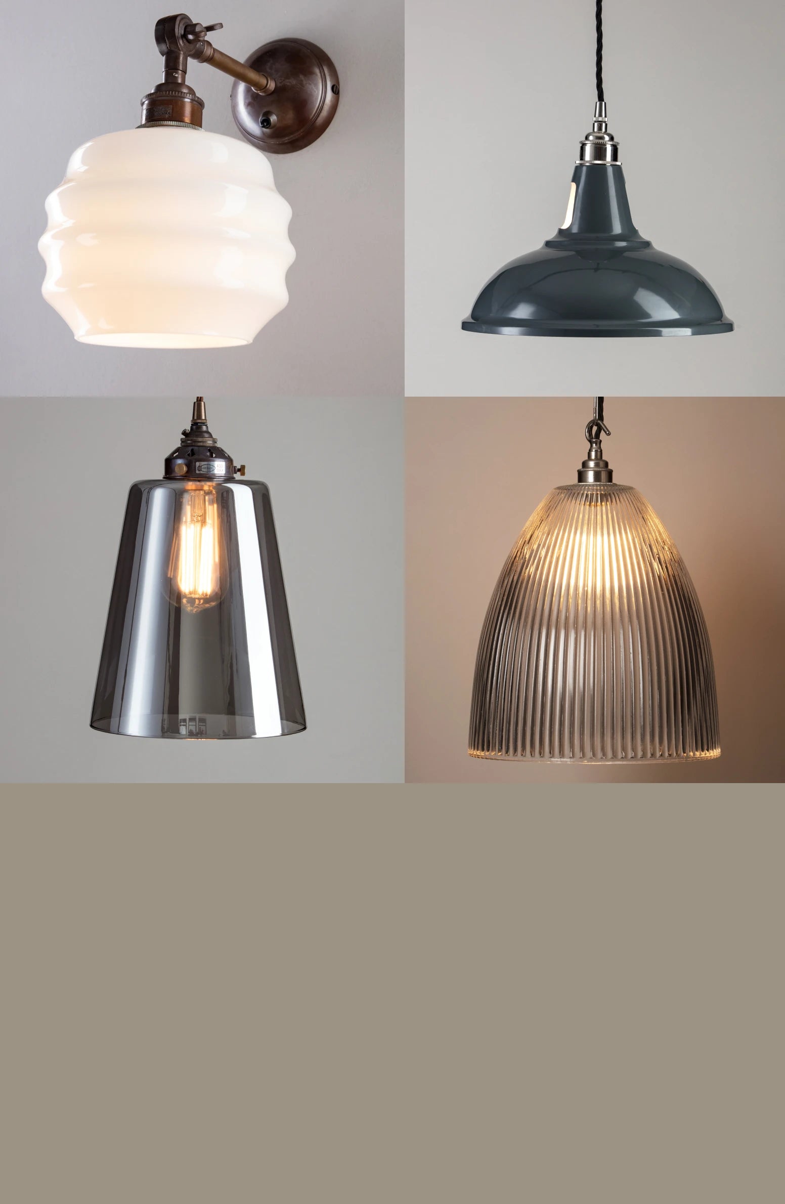 A collage of different types of lights.